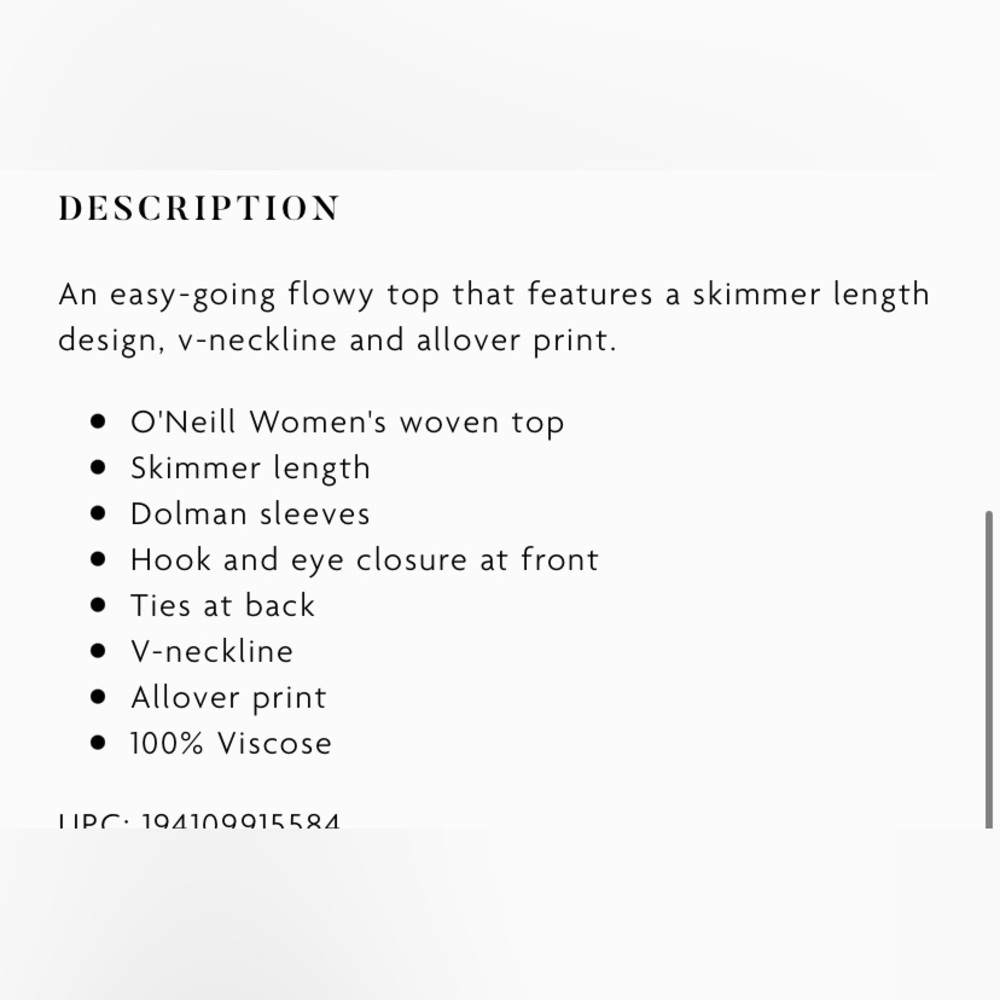 O’Neill Halette blouse - Picture 10 of 10
